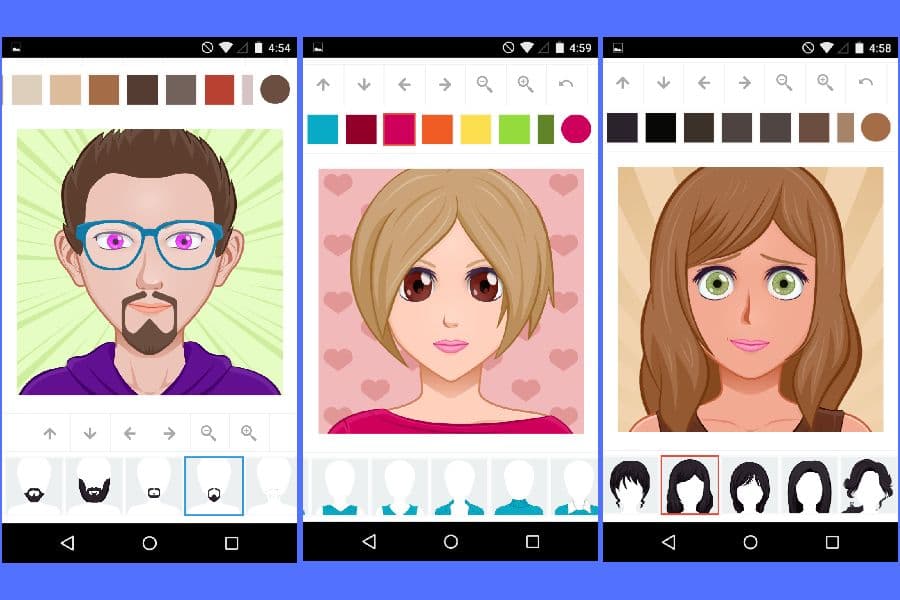 Crear avatares tipo Anime en tu Android con la app Anime Avatar Maker