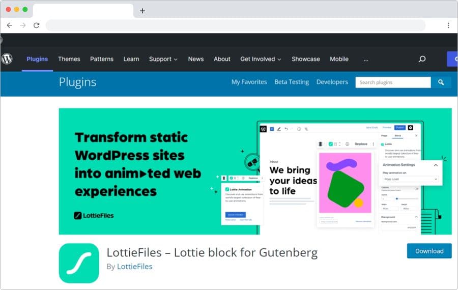 LottieFiles para WordPress: agregar animaciones gratuitas en WordPress