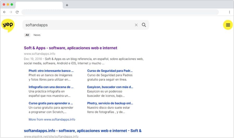 Nuevo motor de búsqueda de Ahrefs - Yep