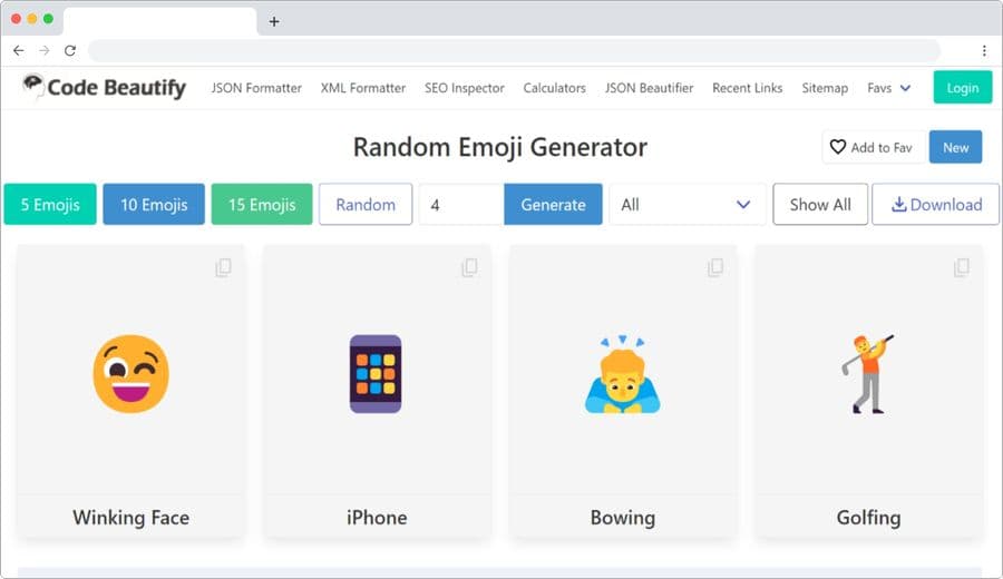 Random Emoji Generator: un generador gratuito de emojis únicos