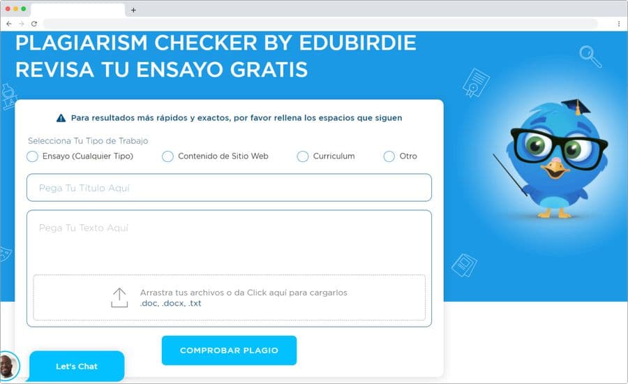 Detector de plagio para documentos y textos