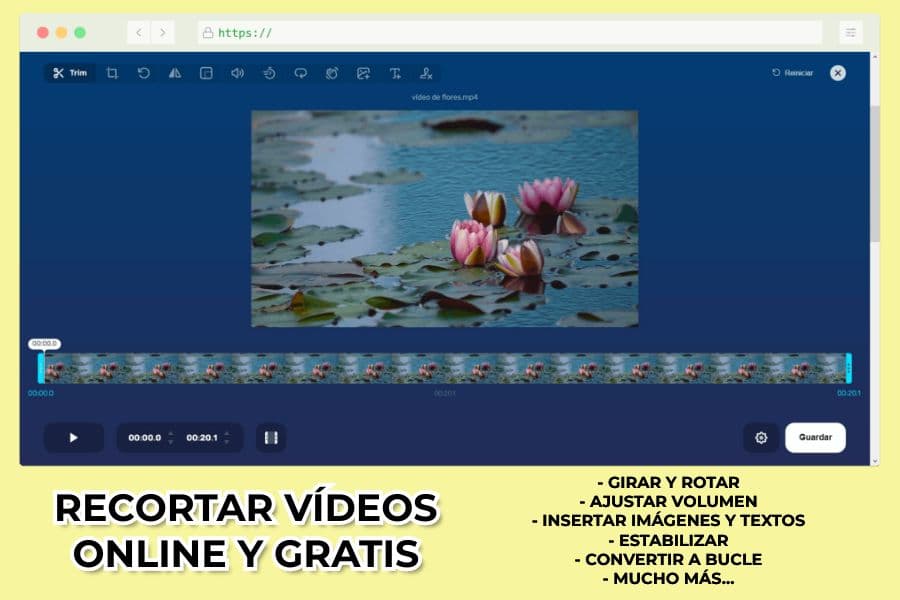 Recortar vídeos en línea y gratis