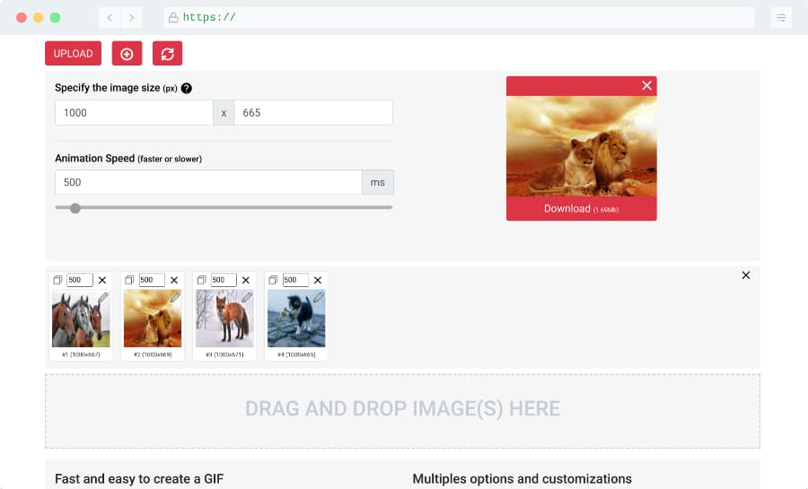 Crear GIF animados gratis con GifMake