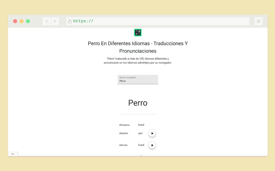 Traducir palabras a múltiples idiomas