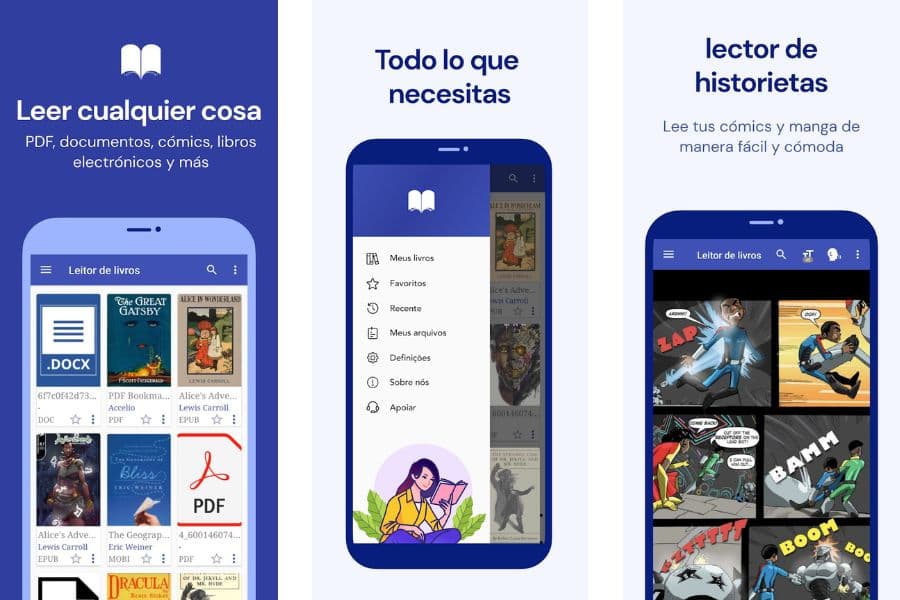 Lector de libros y cómics