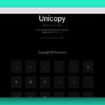 Símbolos y caracteres en Unicopy