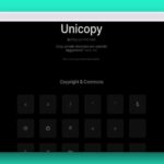 Símbolos y caracteres en Unicopy