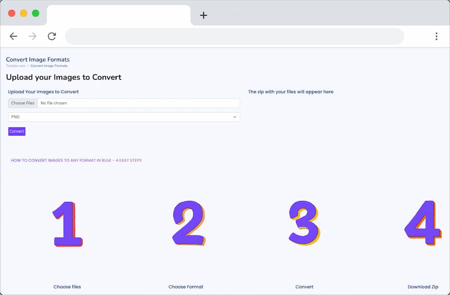 Convertir imágenes por lotes online y gratis