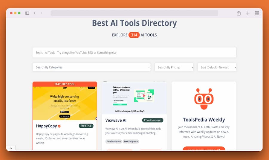 ToolsPedia Otro Directorio De Herramientas Que Usan IA ToolsPedia Otro Directorio De Herramientas Que Usan IA