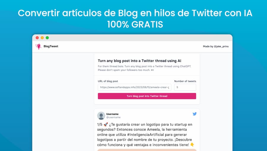 BlogTweet: Turn blog posts into Twitter threads with AI