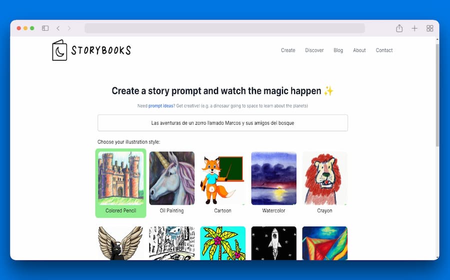 Crear cuentos ilustrados con IA
