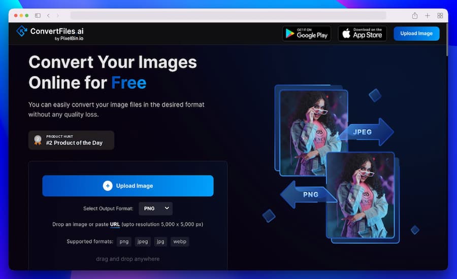 Herramienta web para convertir imágenes
