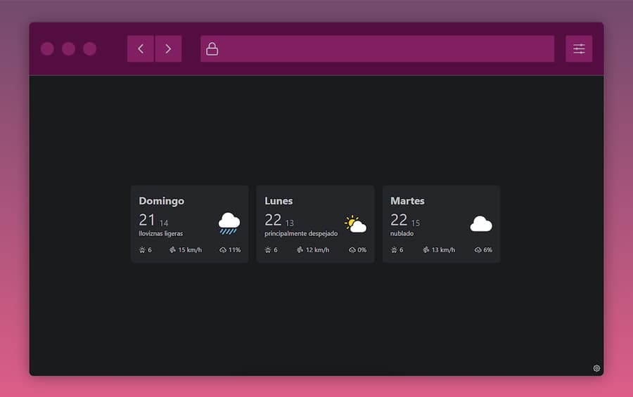 Prono?stico del tiempo en Chrome