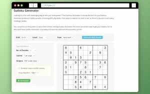 Generador de Sudokus online