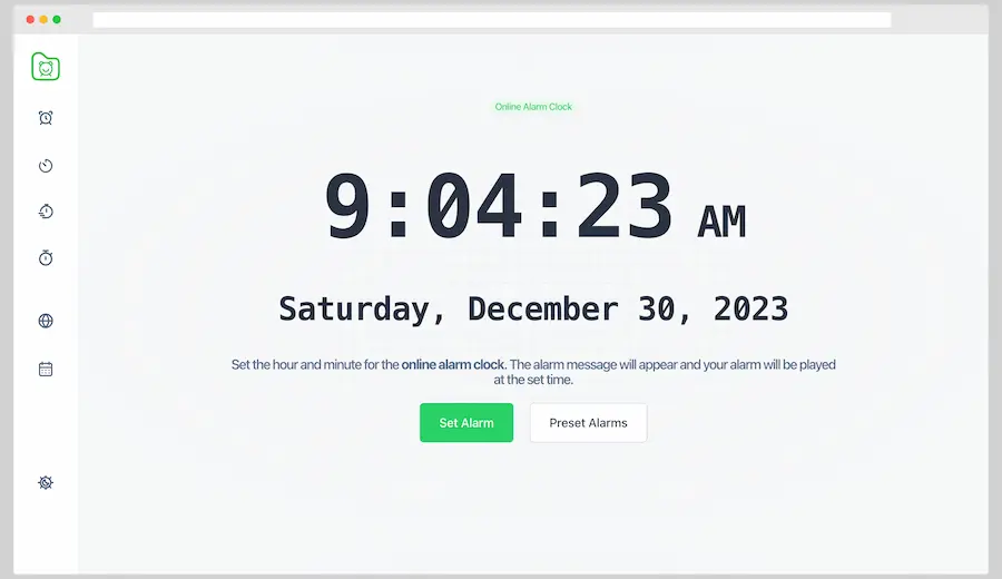 Online Alarm Clock
