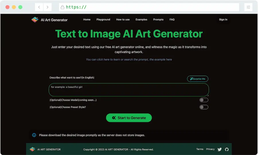 Create amazing images for free with the AI ​​of Free AI Art Generator