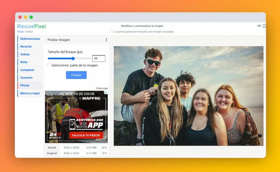 Pixelar imágenes fácilmente y gratis
