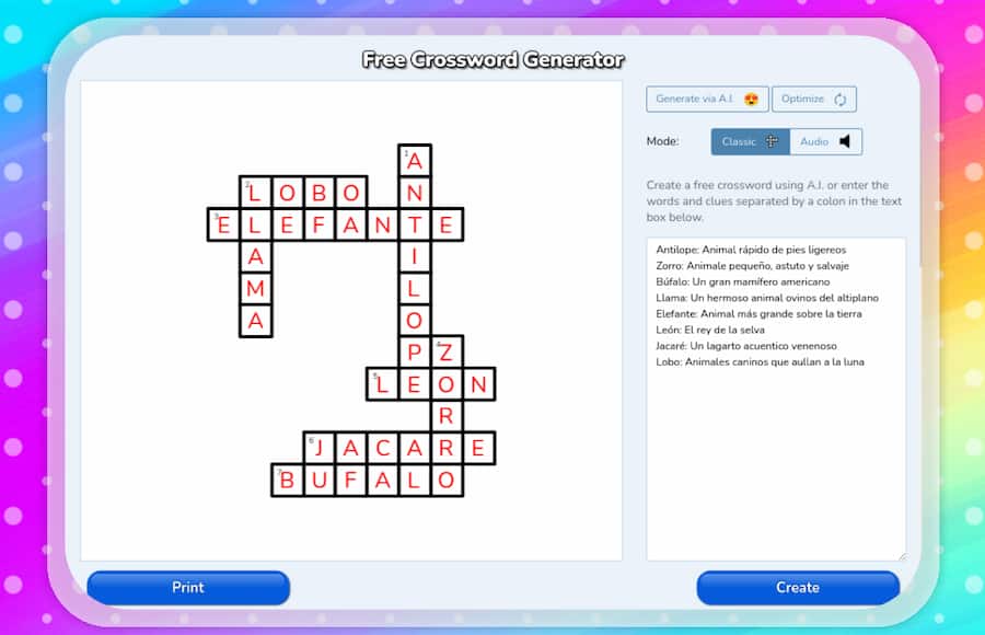 Free Crossword Generator