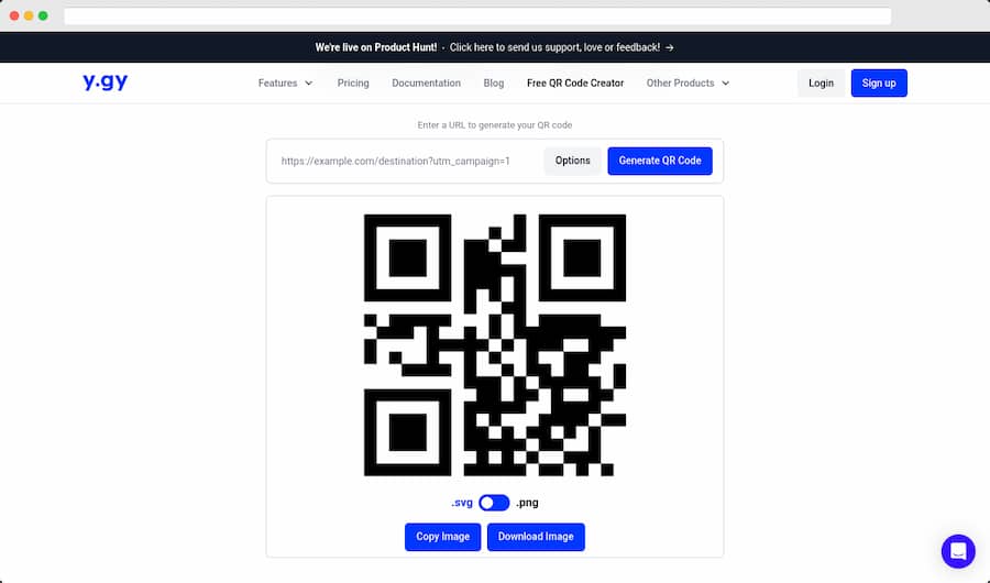 Compartir enlaces cortos con códigos QR