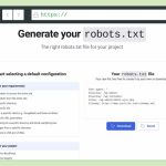 Generador de archivos Robots txt
