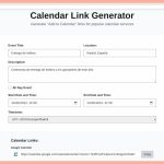 Calendar Link Generator