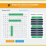 Sopa de letras online en español
