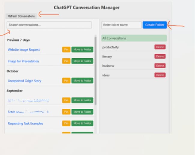 ChatGPT Conversation Manager