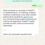 ChatGPT en WhatsApp