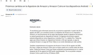 Correo enviado por Amazon