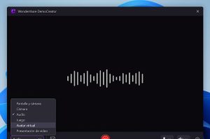 Grabación de audio con Wondershare DemoCreator
