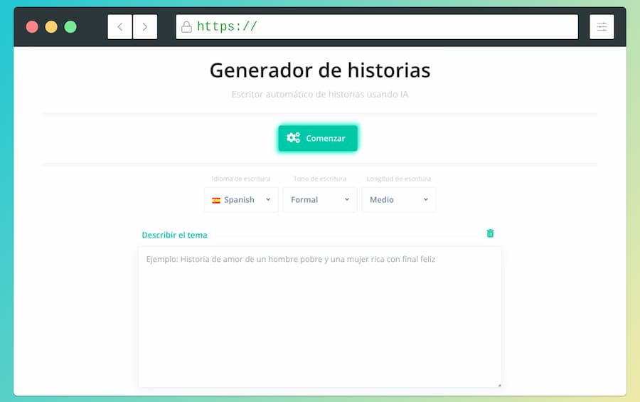 Generador de historias con IA