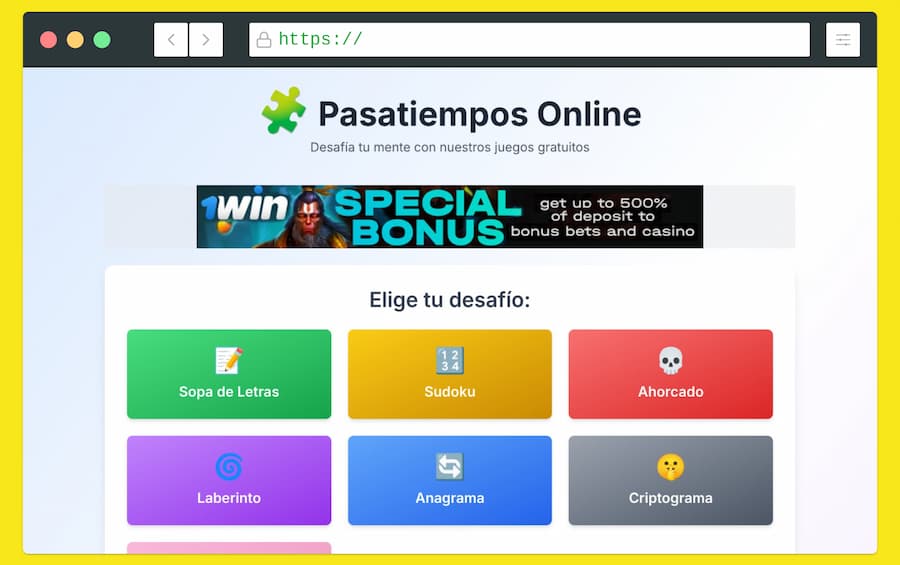 Pasatiempos online gratuitos