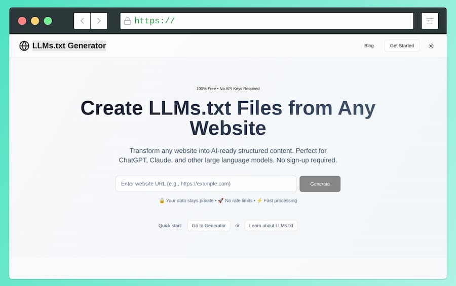 LLMs txt Generator