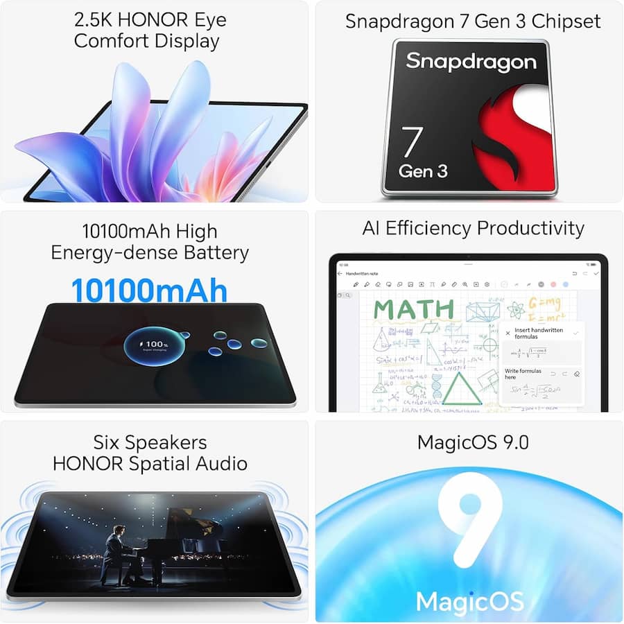 HONOR Pad 10: tableta con pantalla 2.5K de 12.1 pulgadas y 6 altavoces