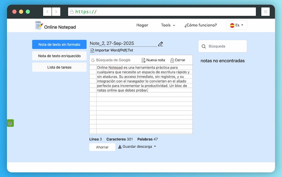 Online Notepad