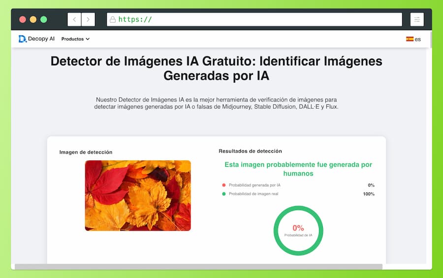 Detector de Imágenes IA gratuito