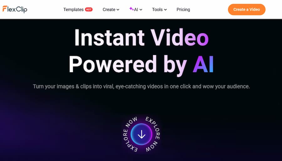 Nuevas herramientas de IA para crear vídeos en FlexClip